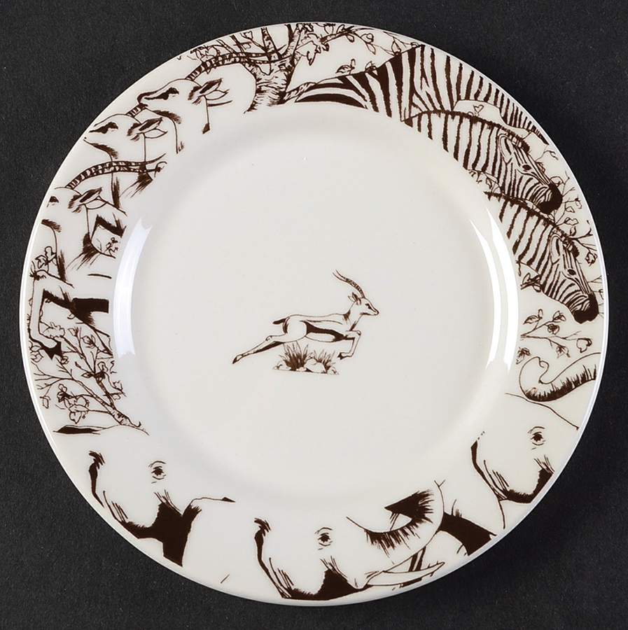 Safari Animal Toile Canape Plate by Zrike-1