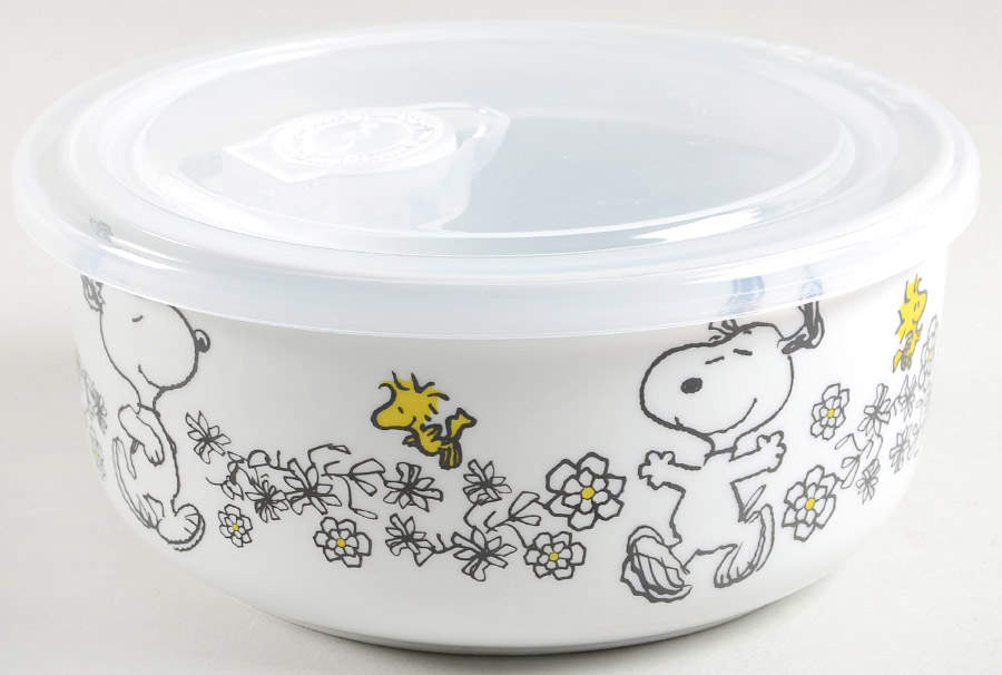Peanuts Floral Medium Serve & Store Bowl with Lid by Zrike-1