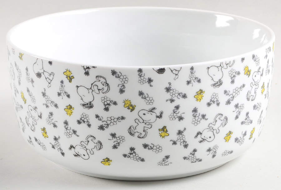 Peanuts Floral Large Serve & Store Bowl No Lid by Zrike-1