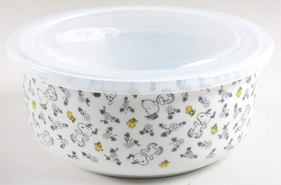 Peanuts Floral Large Serve & Store Bowl & Lid by Zrike-1