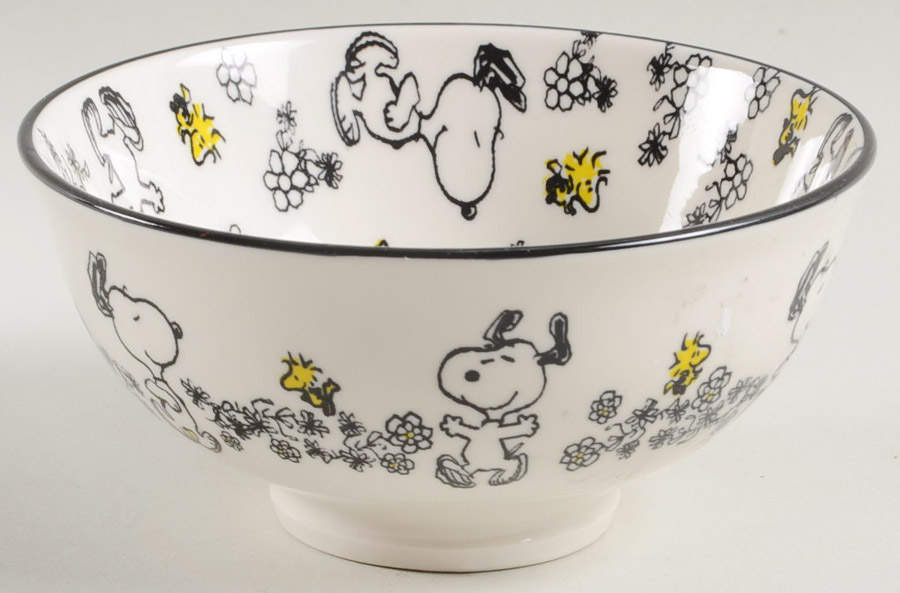 Peanuts Floral Tidbit Bowl by Zrike-1