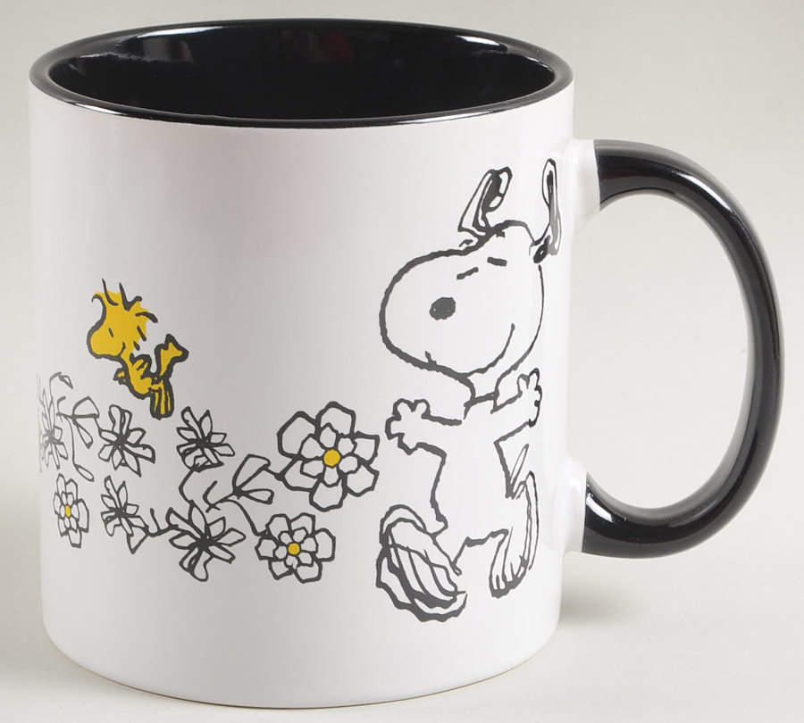 Peanuts Floral Mug by Zrike-1