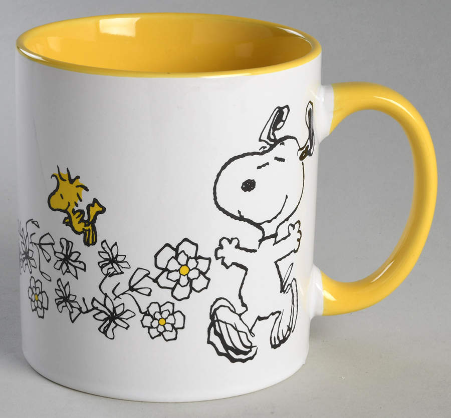 Peanuts Floral Mug by Zrike-1
