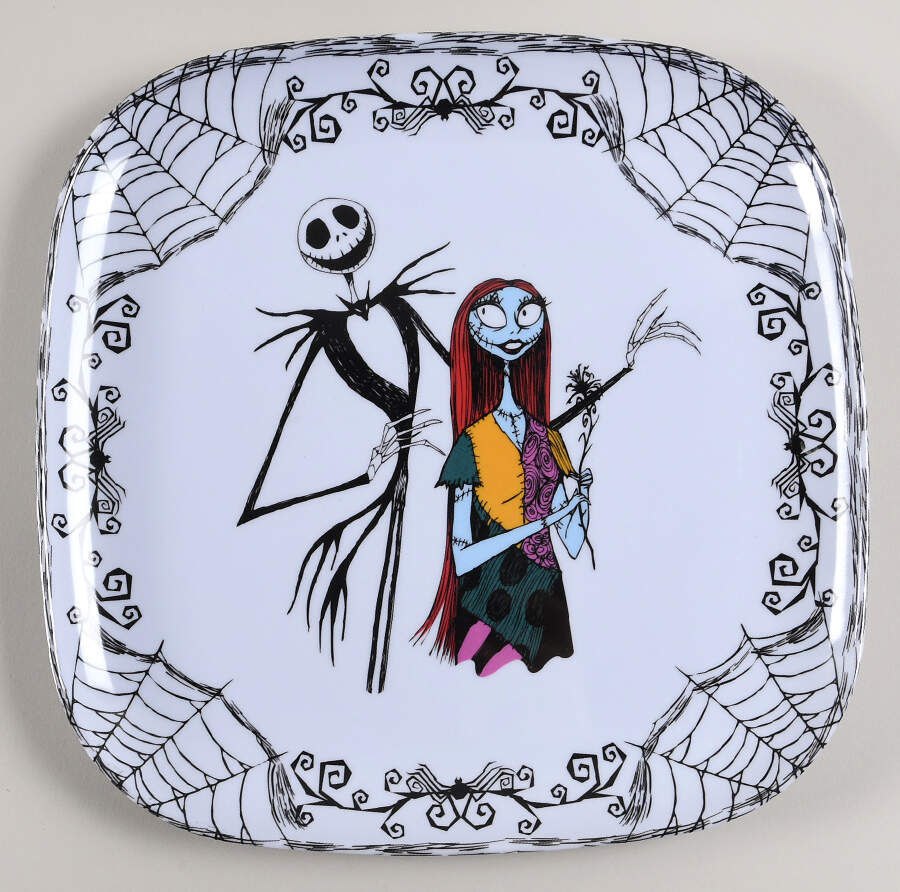 Nightmare Before Christmas Square Melamine Dinner Plate by Zrike-1