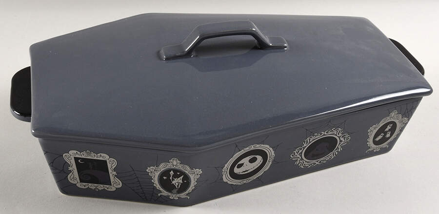 Nightmare Before Christmas 2 Qt Coffin Shaped Figural Baker & Lid by Zrike-1