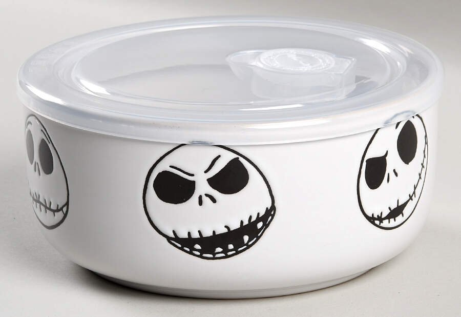 Nightmare Before Christmas 26 Oz Round Plastic Microwave Bowl & Vented Lid by Zrike-1
