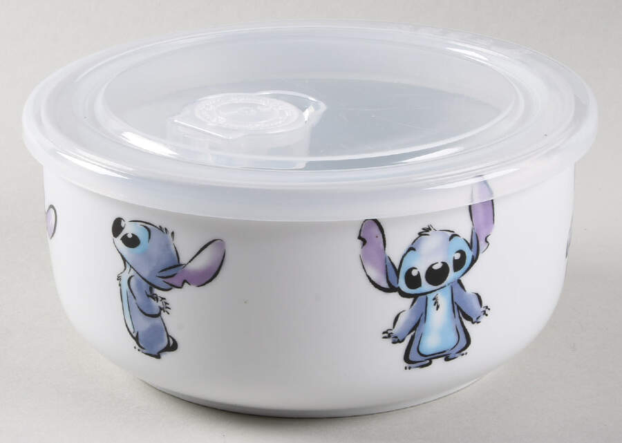 Stitch 26 Oz Round Plastic Microwave Bowl & Vented Lid by Zrike-1