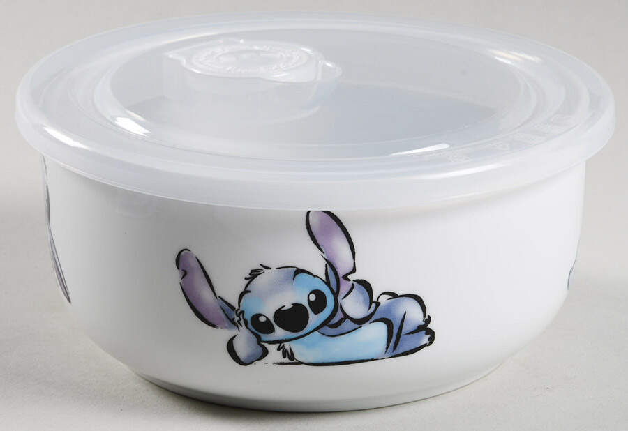 Stitch 16 Oz Round Plastic Microwave Bowl & Vented Lid by Zrike-1