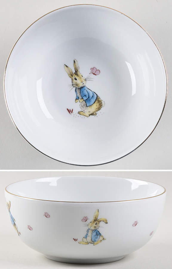 Peter Rabbit Gold Soup/Cereal Bowl by Zrike-1