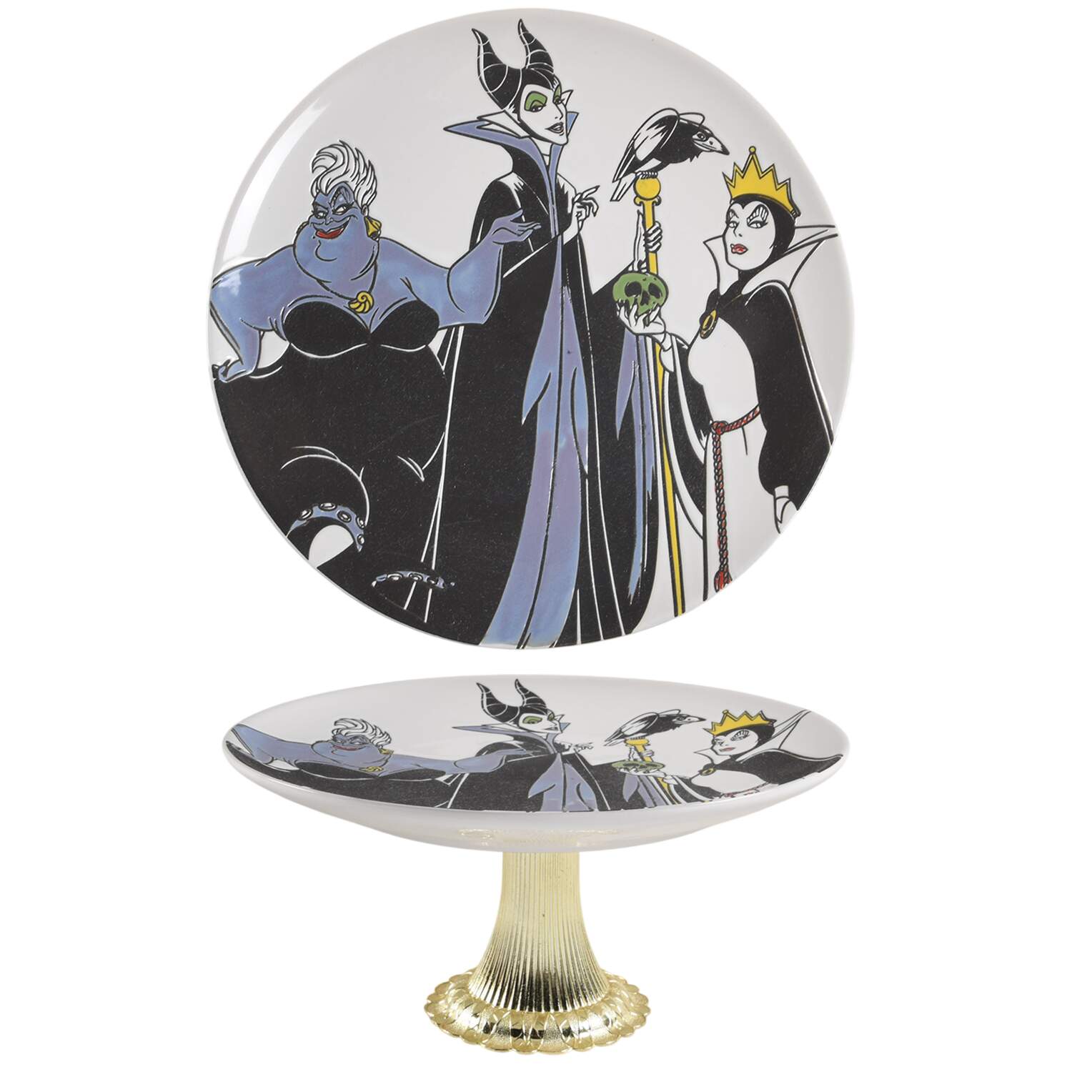 Disney Villians Cake Stand with 4"-5" Metal Pedestal  Hc by Zrike-1