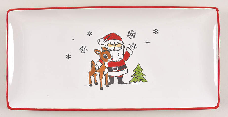 Rudolph Christmas Rectangular Tray by Zrike-1