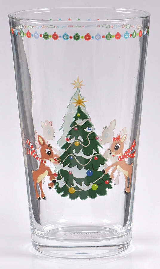 Rudolph Christmas 16 Oz Glassware Tumbler by Zrike-1