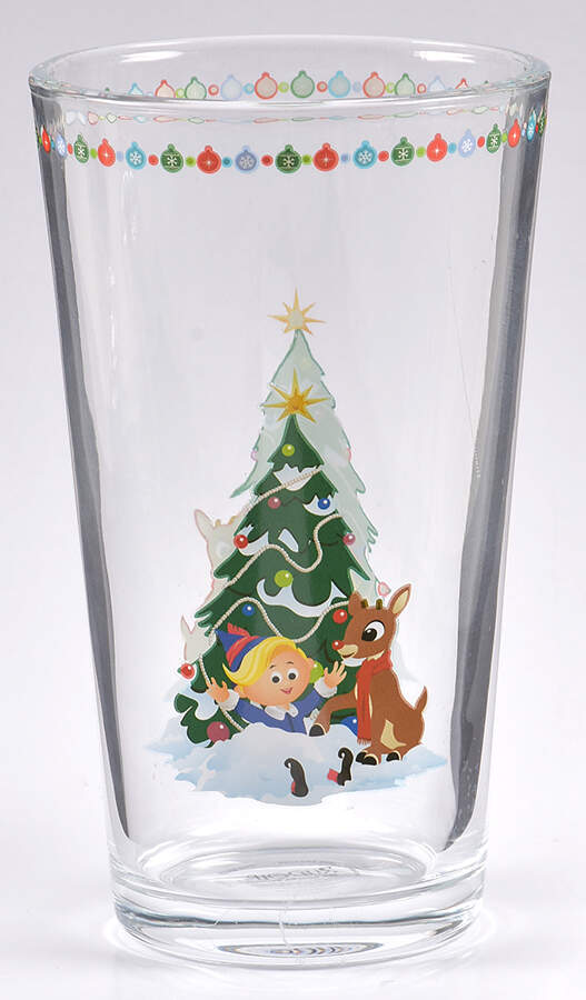 Rudolph Christmas 16 Oz Glassware Tumbler by Zrike-1