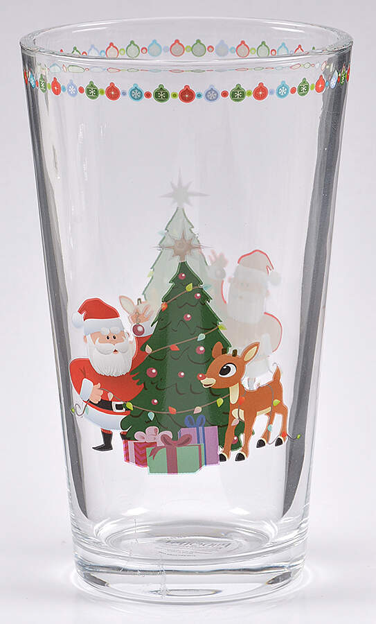 Rudolph Christmas 16 Oz Glassware Tumbler by Zrike-1