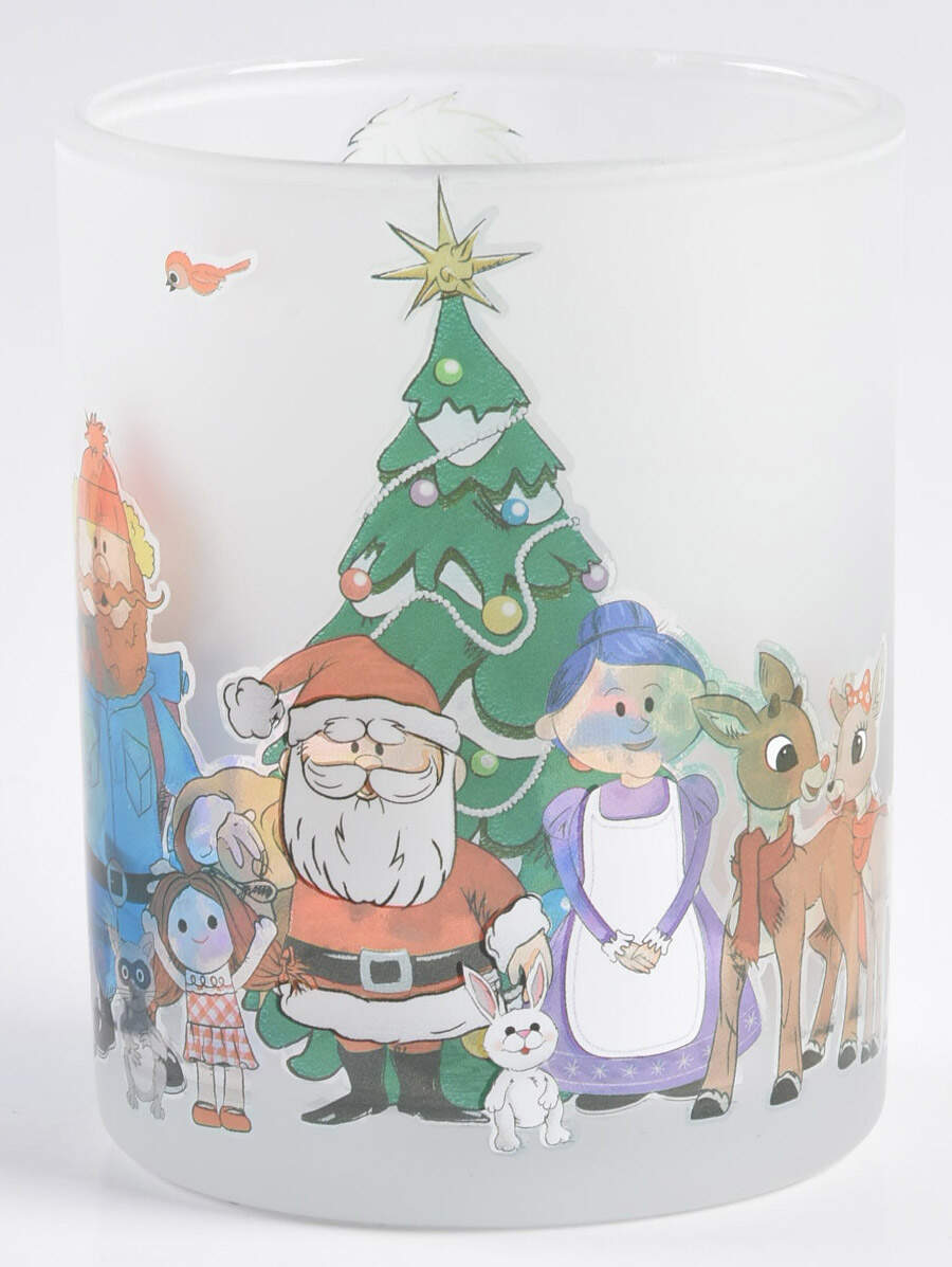 Rudolph Christmas Glassware Double Old Fashioned by Zrike-1
