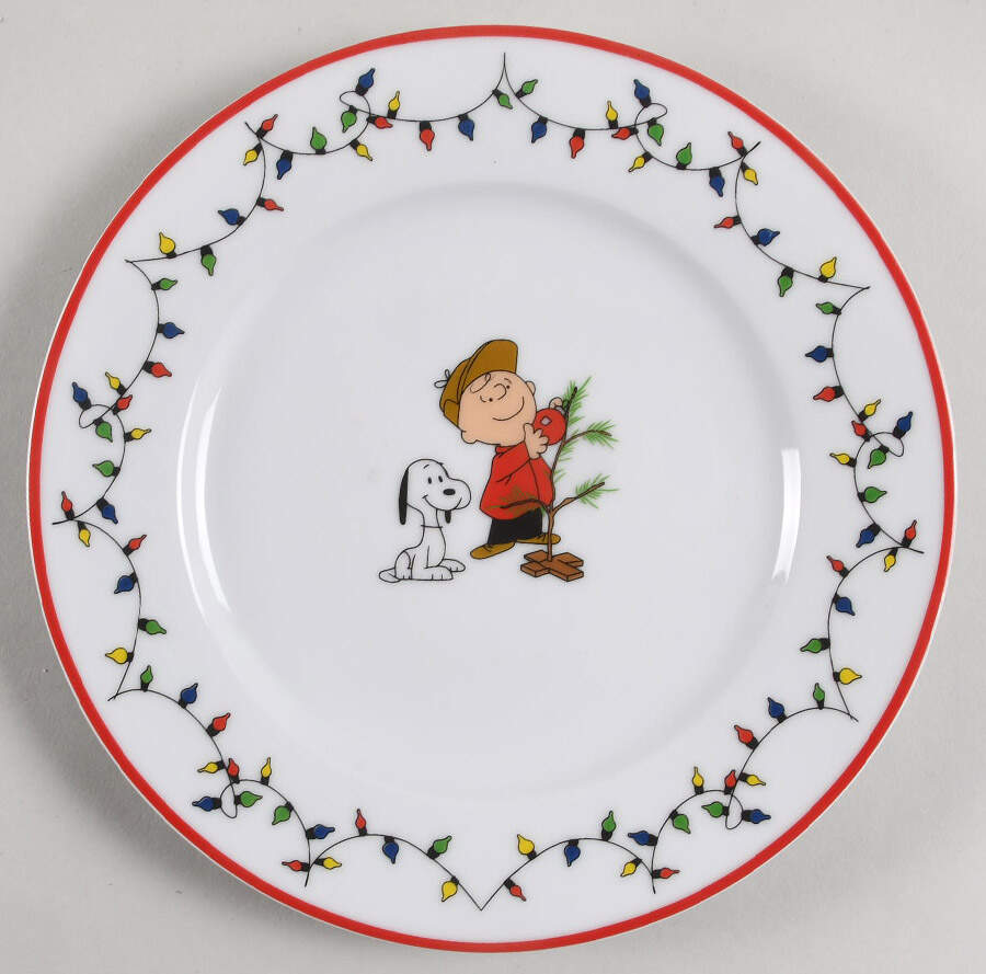 Peanuts Christmas Salad Plate by Zrike-1