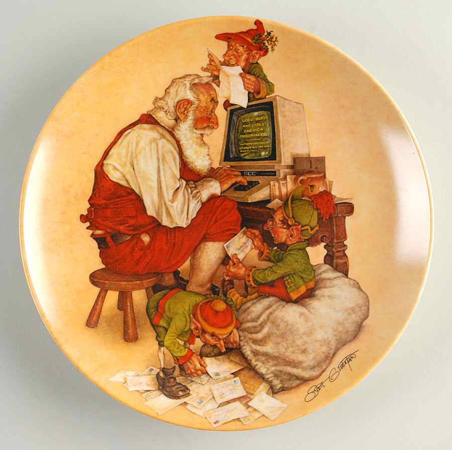 Saturday Evening Post Covers Santa's Computer - No Box by American Artists-1