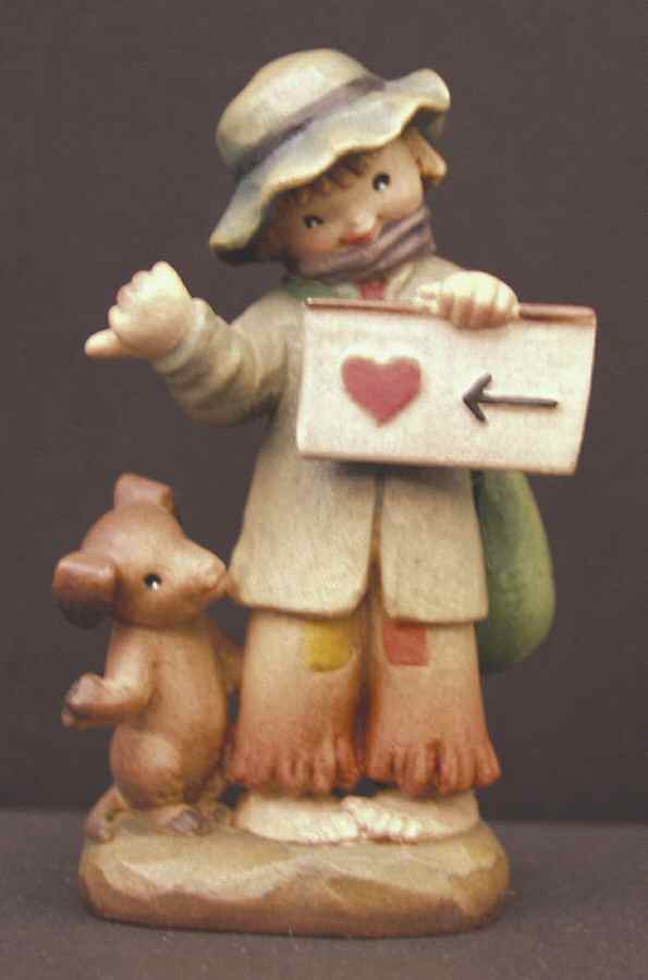 Ferrandiz Wood Figurines 3" Hitch Hike - No Box by Anri-1