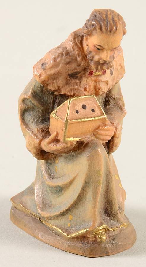 Kuolt 3" Wooden Nativity Figurine King Kneeling - No Box by Anri-1