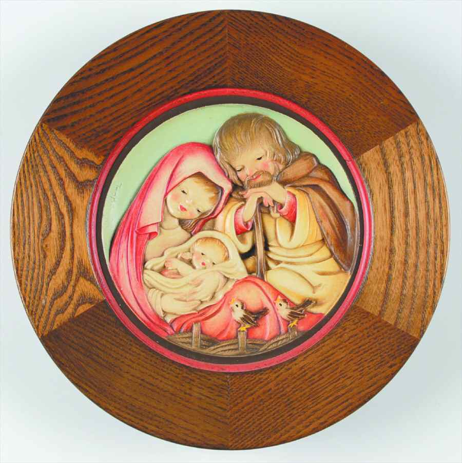Ferrandiz Christmas Plate Holy Night - No Box by Anri-1