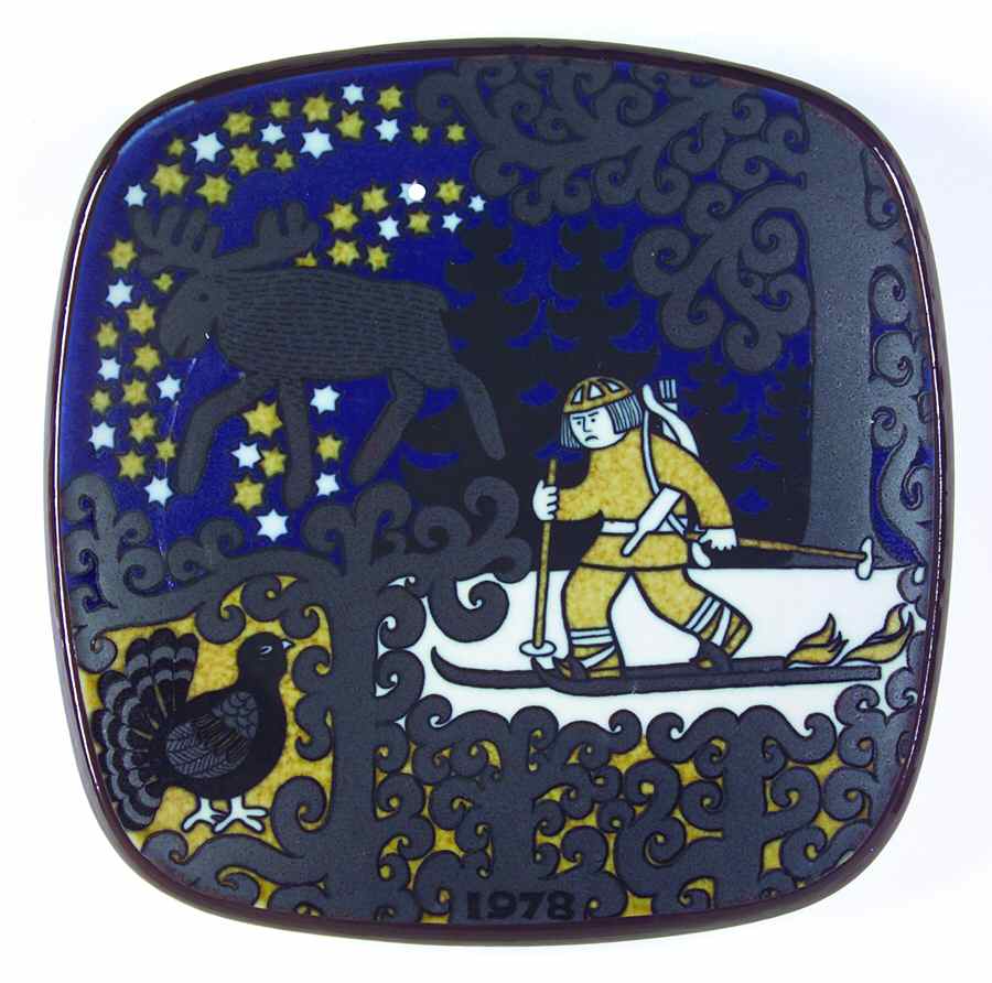 Kalevala Annual Plate Lemminkainen's Chase - Boxed by Arabia of Finland-1