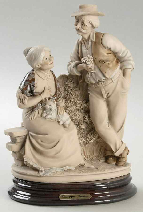 People with Animals-Birds Old Couple Talking - No Box by Armani-1