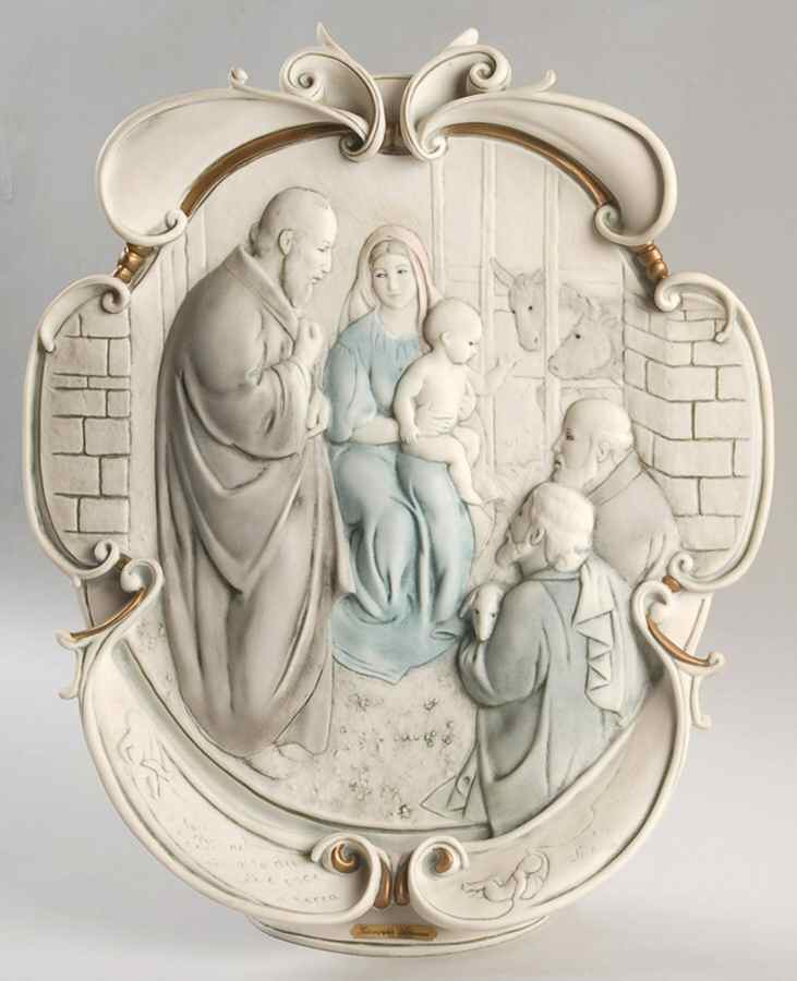 Religious Nativity Plaque - With Box by Armani-1