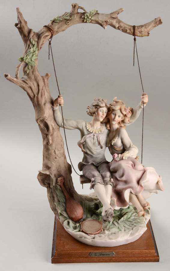 Romance-Love Lover's On A Swing-Square Base - Boxed by Armani-1