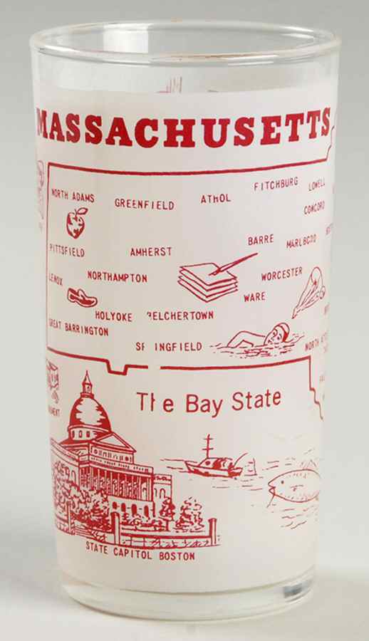 States Glasses-Clear Massachusetts - No Box by Hazel-Atlas-1