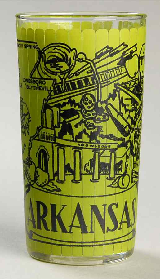 States Glasses-Clear Arkansas - No Box by Hazel-Atlas-1