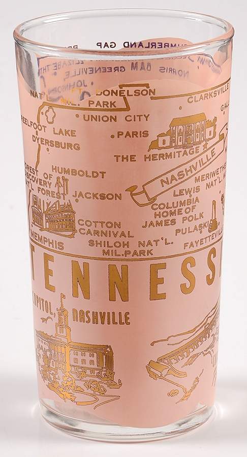 States Glasses-Clear Tennessee - No Box by Hazel-Atlas-1