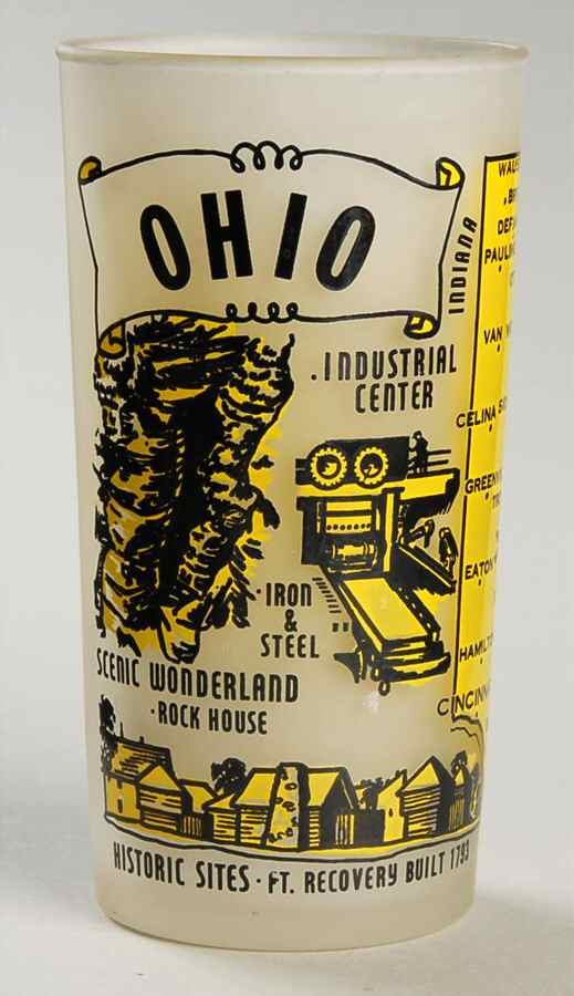 State Glasses-Frosted Ohio - No Box by Hazel-Atlas-1