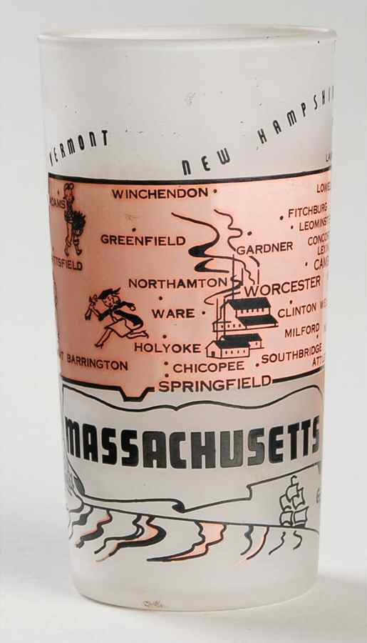State Glasses-Frosted Massachusetts - No Box by Hazel-Atlas-1