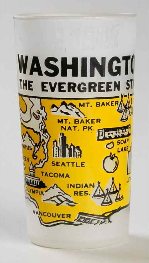State Glasses-Frosted Washington - No Box by Hazel-Atlas-1