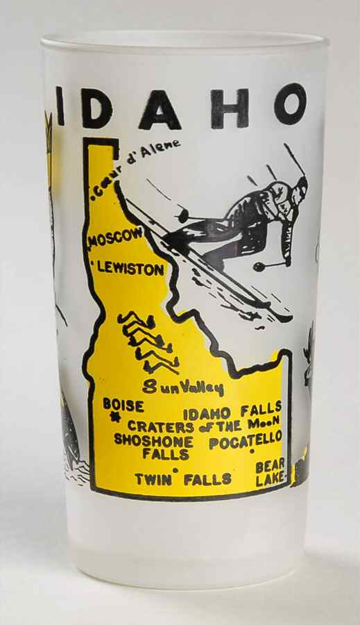 State Glasses-Frosted Idaho - No Box by Hazel-Atlas-1