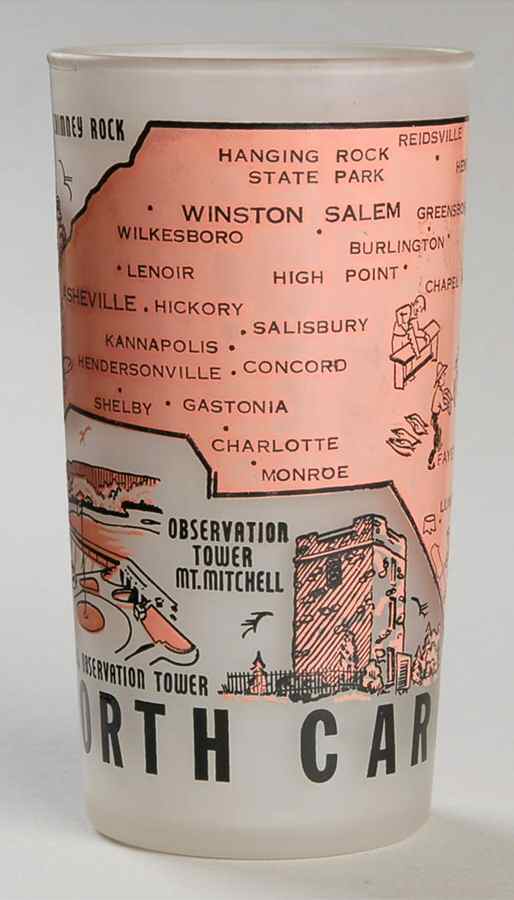 State Glasses-Frosted North Carolina - No Box by Hazel-Atlas-1