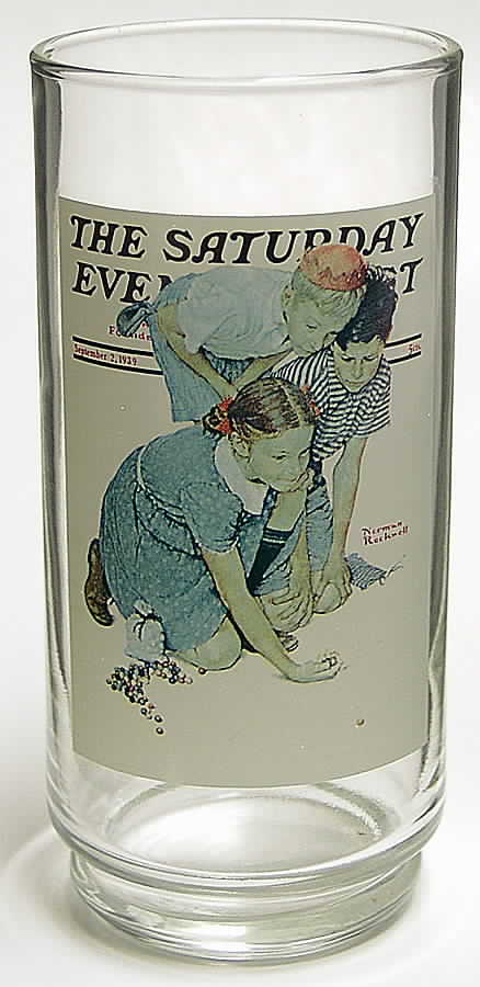 Saturday Evening Post Glasses Knuckles Down - No Box by Arby's-1