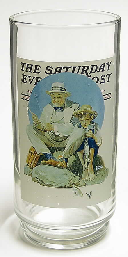 Saturday Evening Post Glasses Catching The Big One - No Box by Arby's-1