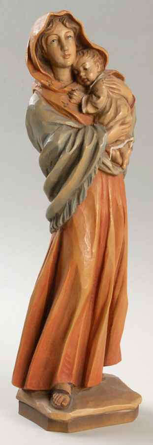 Anri Wood Carved Figurines Madonna Of The Street - Boxed by Anri-1