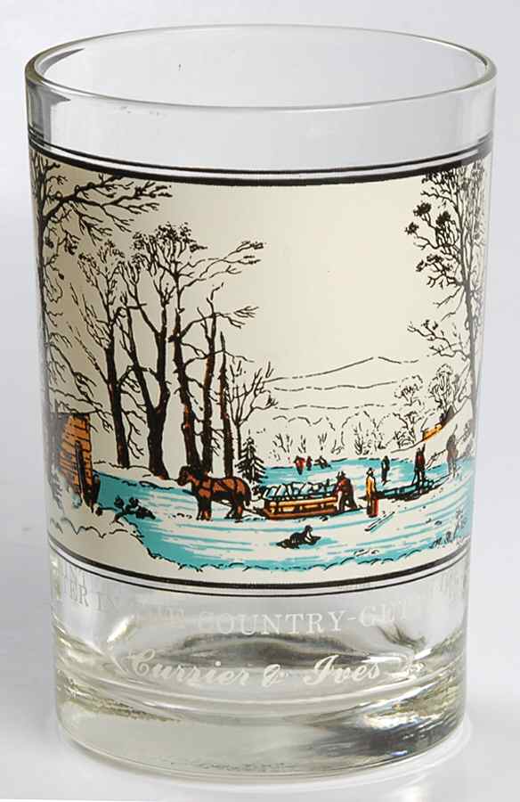 Currier and Ives #1 Winter In The Country-Getting Ice - No Box by Arby's-1