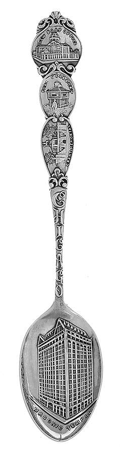 Alvin Silver Souvenir Spoon Masonic Temple - No Box by Alvin-1