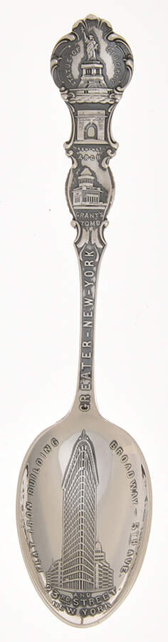 Alvin Silver Souvenir Spoon Greater New York Flat Iron  - No Box by Alvin-1