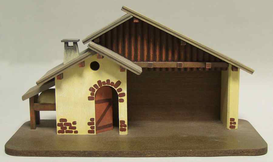 Ferrandiz Nativity-3" Stable-16"X8"X8" - Creche-Wooden Large by Anri-1