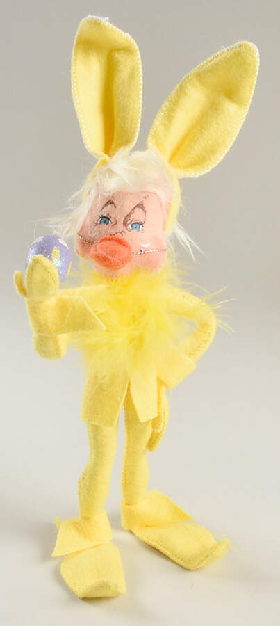 Analee Easter Dolls Yellow Bunny Elf With Egg - No Box by Annalee-1