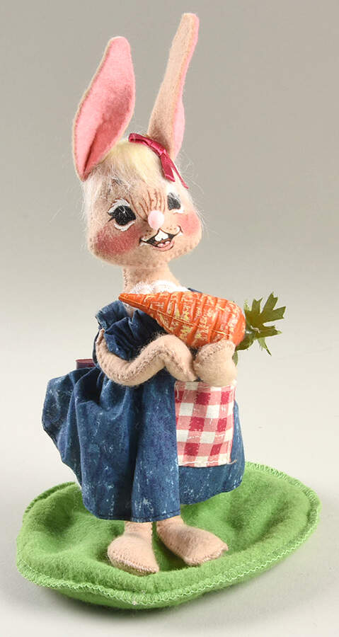 Analee Easter Dolls Country Girl Bunny With Carrot - No Box by Annalee-1
