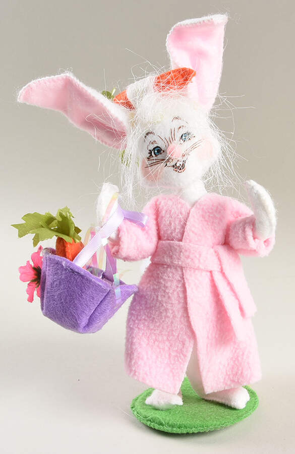 Analee Easter Dolls Easter Morning Bunny In Robe & Curlers - No Box by Annalee-1