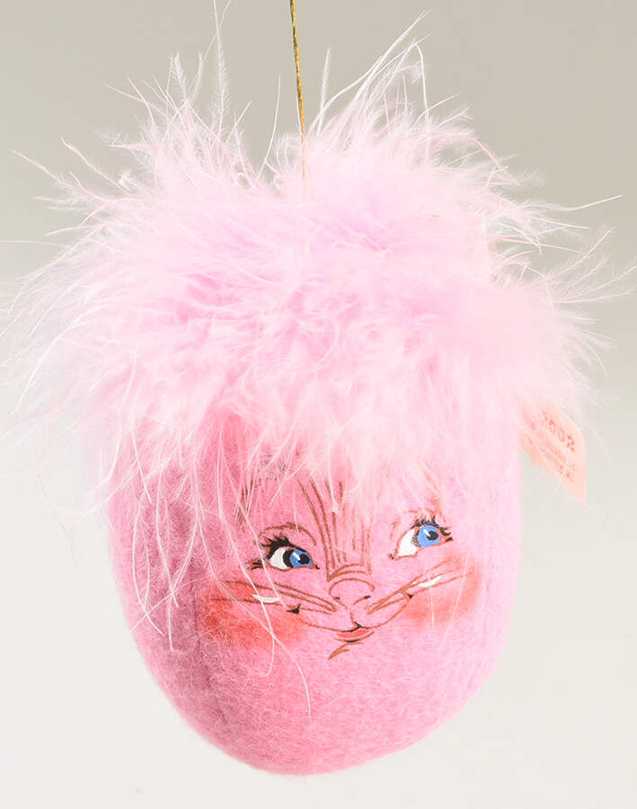 Analee Easter Dolls Annalee Pink Egg Ornament - No Box 159 by Annalee-1