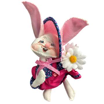 Analee Easter Dolls Girl Bunny With Daisies - No Box by Annalee-1