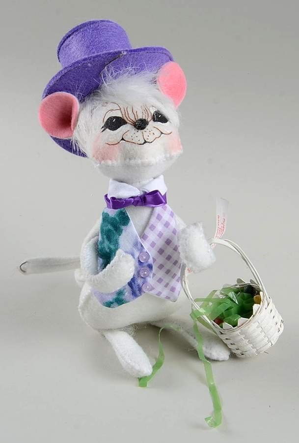Easter and Spring Mice Spring Boy Mouse With Basket - No Box by Annalee-1