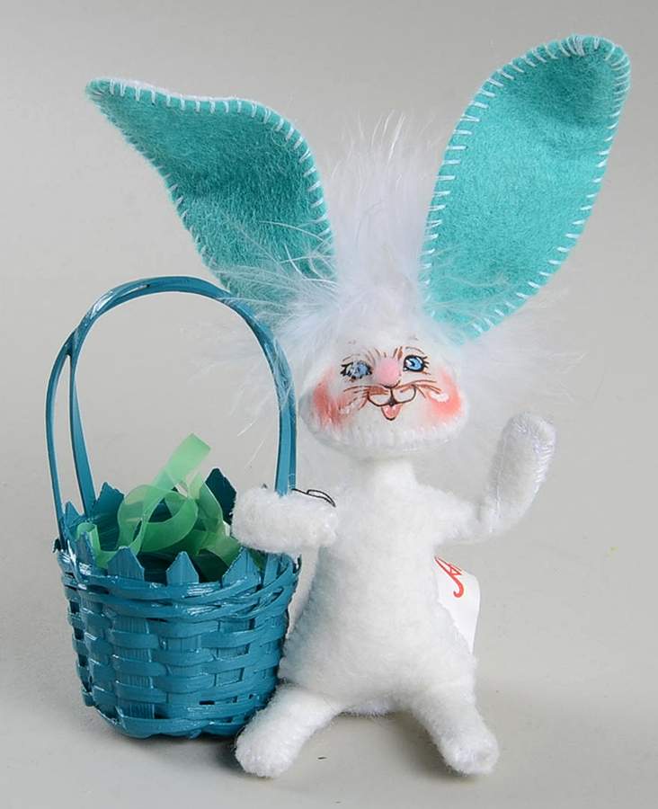 Analee Easter Dolls Bunny With Aqua Basket - No Box by Annalee-1